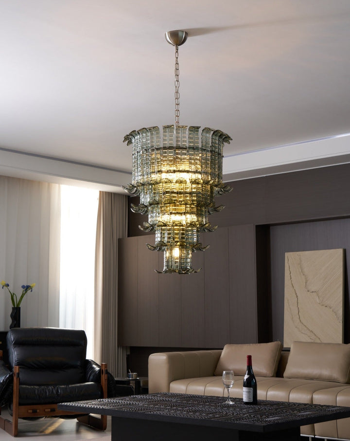 Aurora Lustre Cascade Verre Murano Vintage - Neutralighting