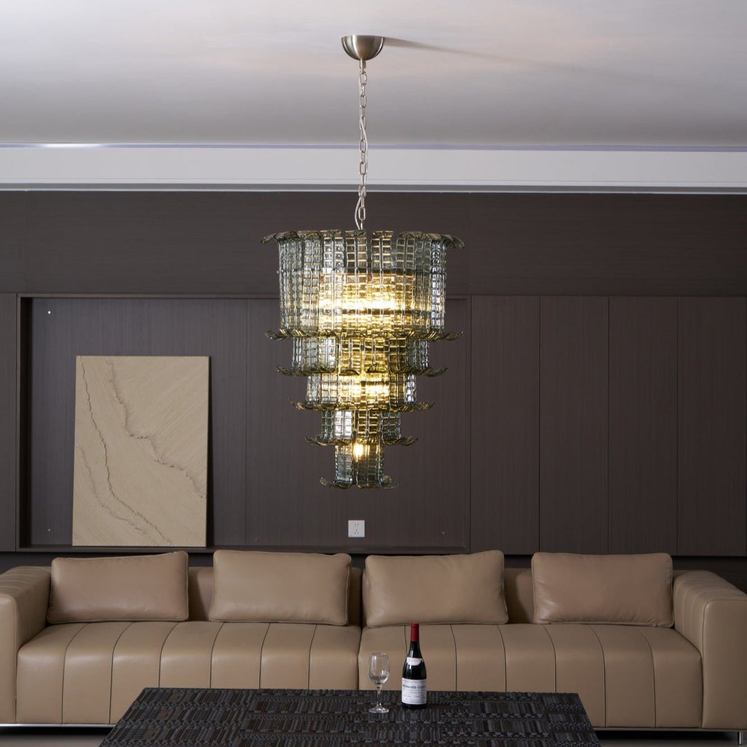 Aurora Lustre Cascade Verre Murano Vintage - Neutralighting