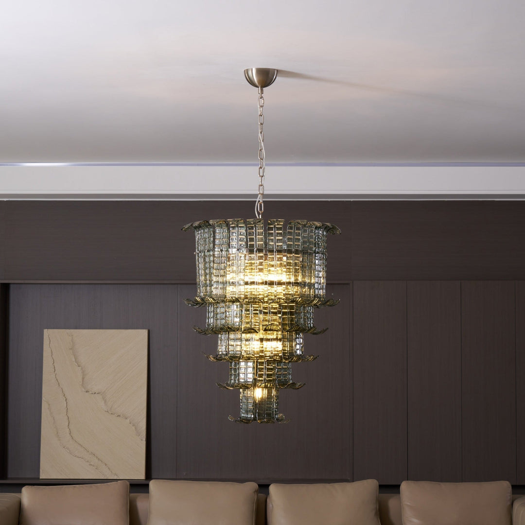 Aurora Lustre Cascade Verre Murano Vintage - Neutralighting