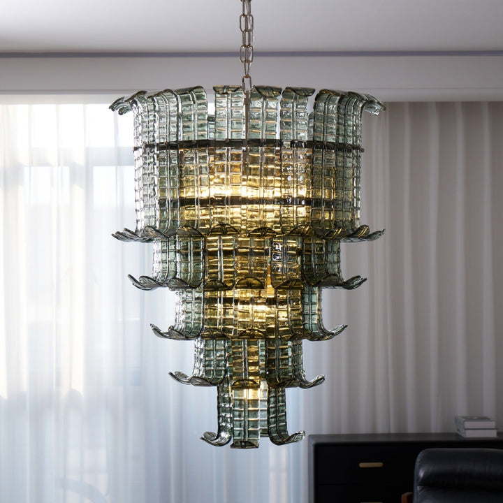 Aurora Lustre Cascade Verre Murano Vintage - Neutralighting