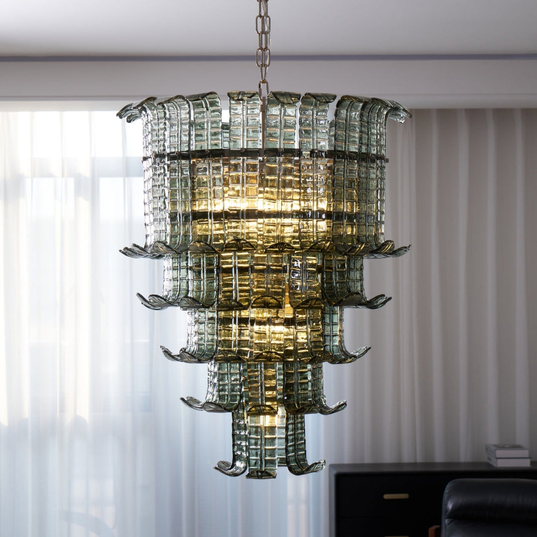 Aurora Lustre Cascade Verre Murano Vintage - Neutralighting