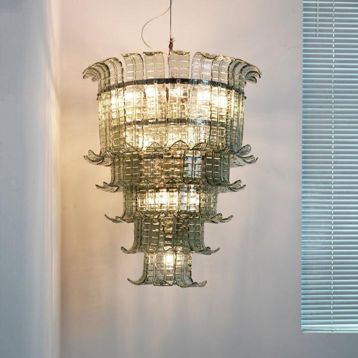 Aurora Lustre Cascade Verre Murano Vintage - Neutralighting
