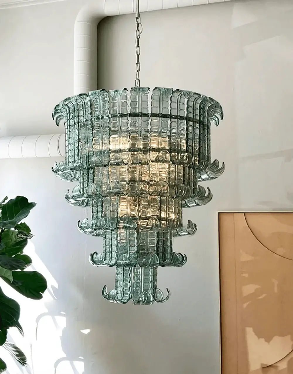 Aurora Lustre Cascade Verre Murano Vintage - Neutralighting
