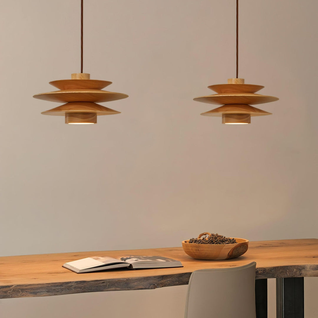 Eldora Lampe Pendante Rétro en Bois - Neutralighting