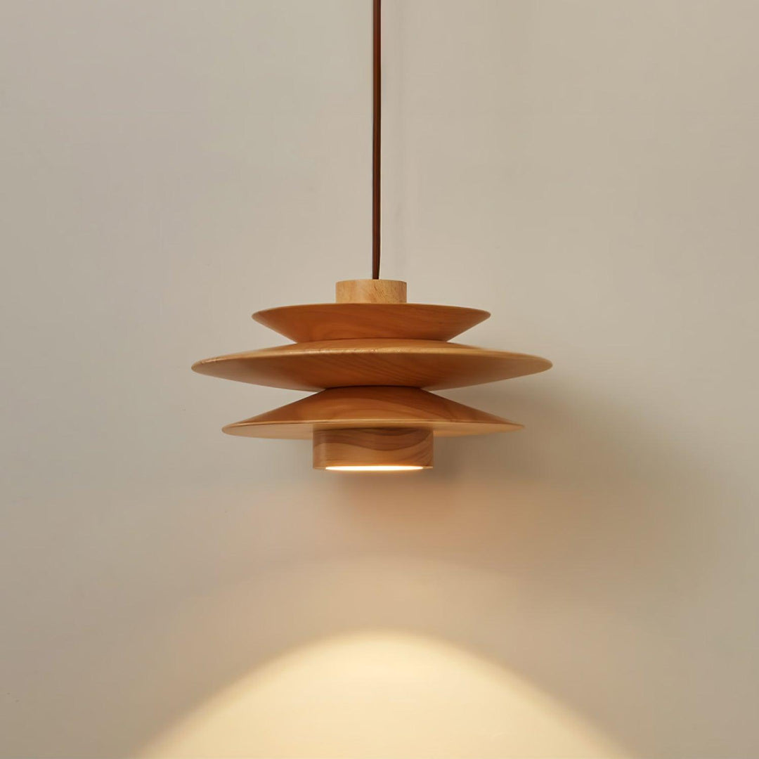 Eldora Lampe Pendante Rétro en Bois - Neutralighting