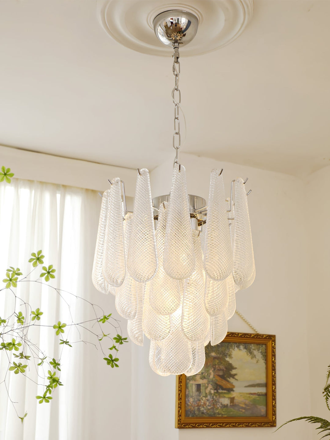 Case Lustre Cascade de Gouttes de Verre - Neutralighting