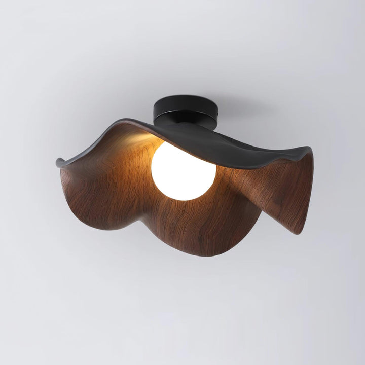 Lanoe Plafonnier Noir Bois - Neutralighting