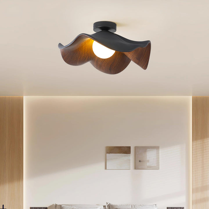 Lanoe Plafonnier Noir Bois - Neutralighting