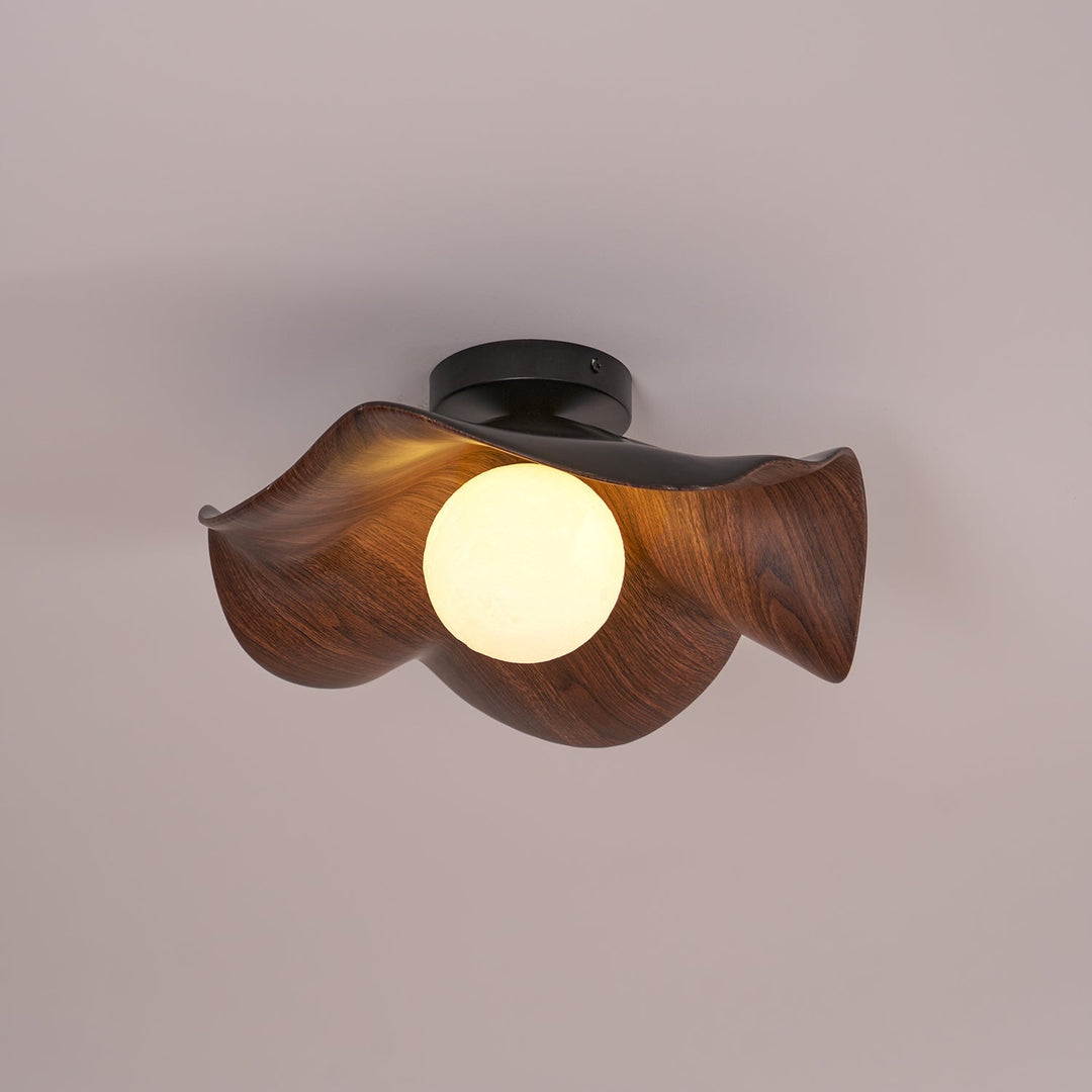 Lanoe Plafonnier Noir Bois - Neutralighting