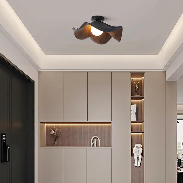 Lanoe Plafonnier Noir Bois - Neutralighting