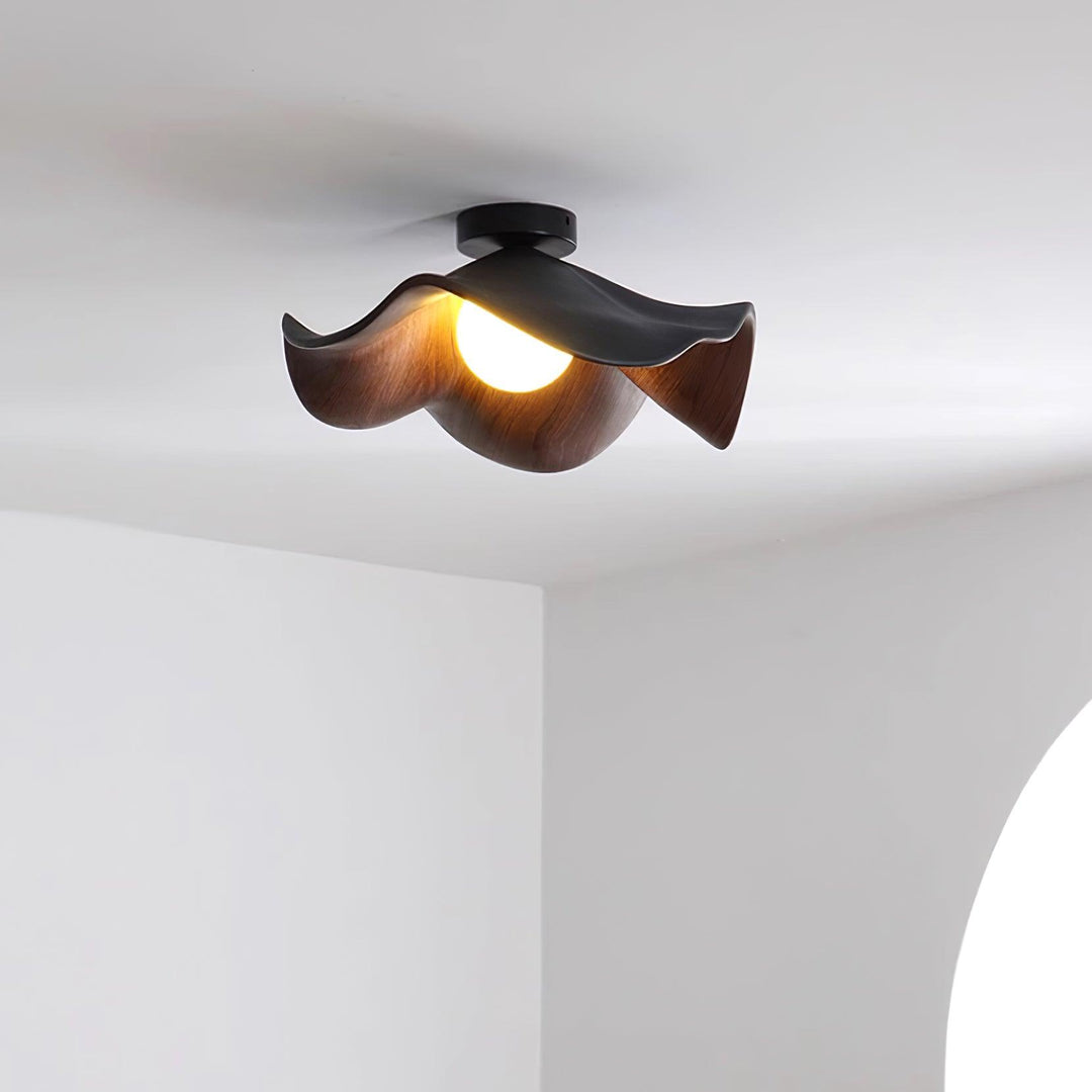 Lanoe Plafonnier Noir Bois - Neutralighting