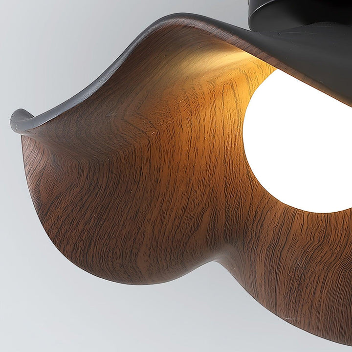 Lanoe Plafonnier Noir Bois - Neutralighting
