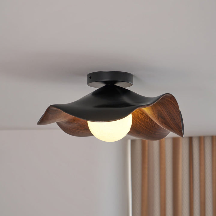 Lanoe Plafonnier Noir Bois - Neutralighting