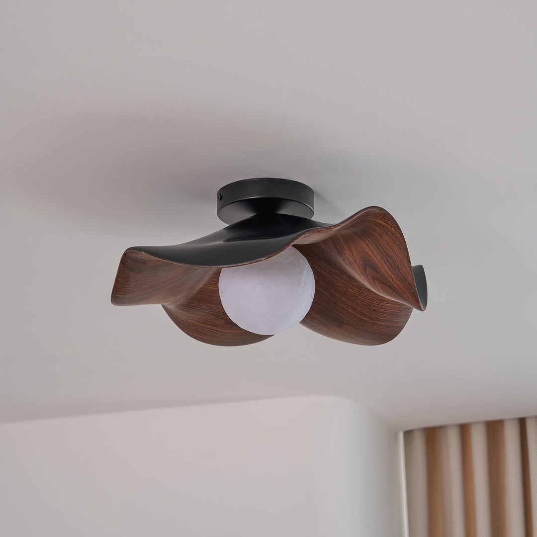 Lanoe Plafonnier Noir Bois - Neutralighting