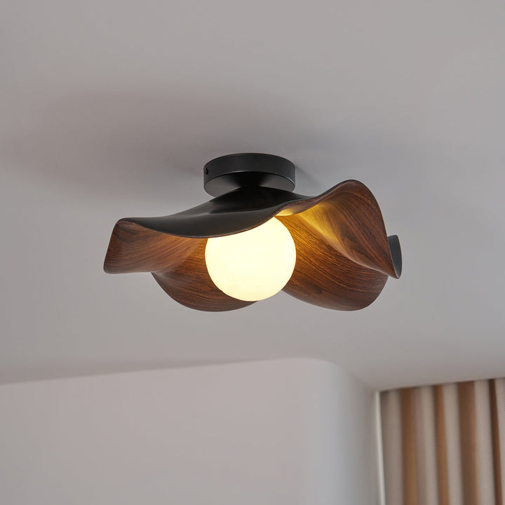 Lanoe Plafonnier Noir Bois - Neutralighting