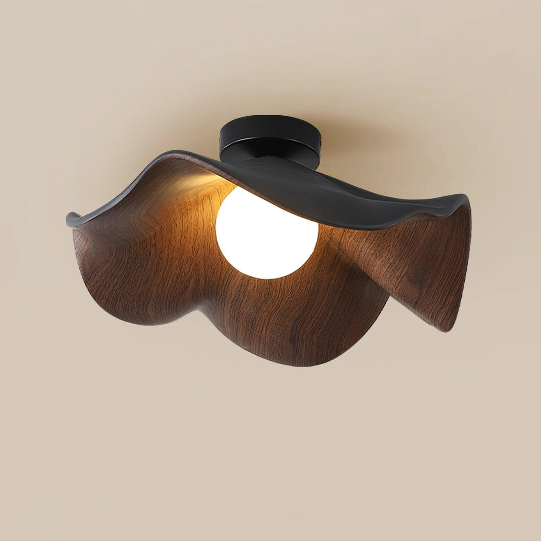 Lanoe Plafonnier Noir Bois - Neutralighting