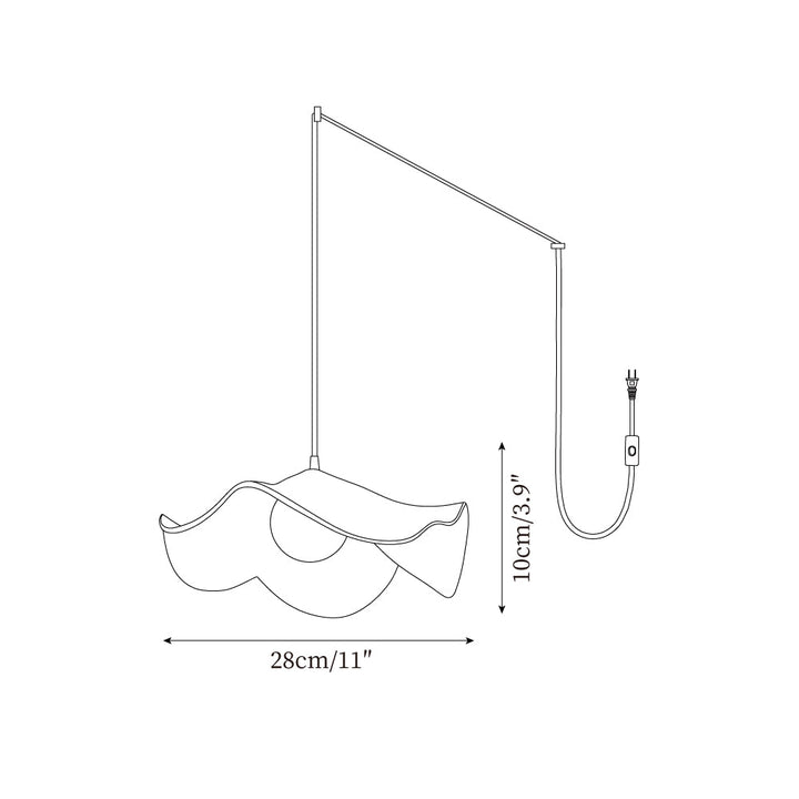 Brioce Suspension avec abat-jour en résine blanc et noyer pour salon et salle à manger - Neutralighting