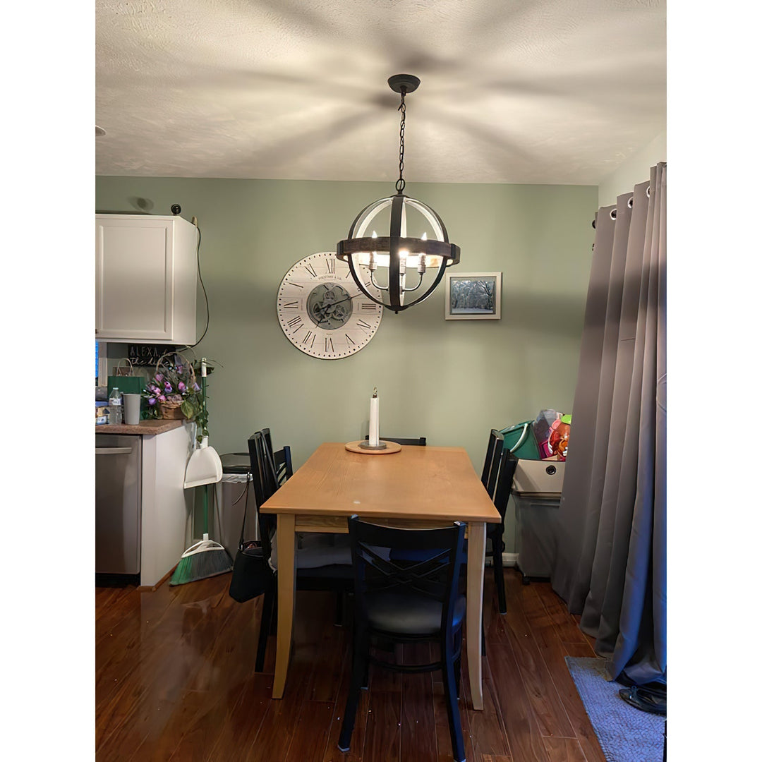Luxe Lampe Pendante en Métal et Bois Industriel Vintage - Neutralighting