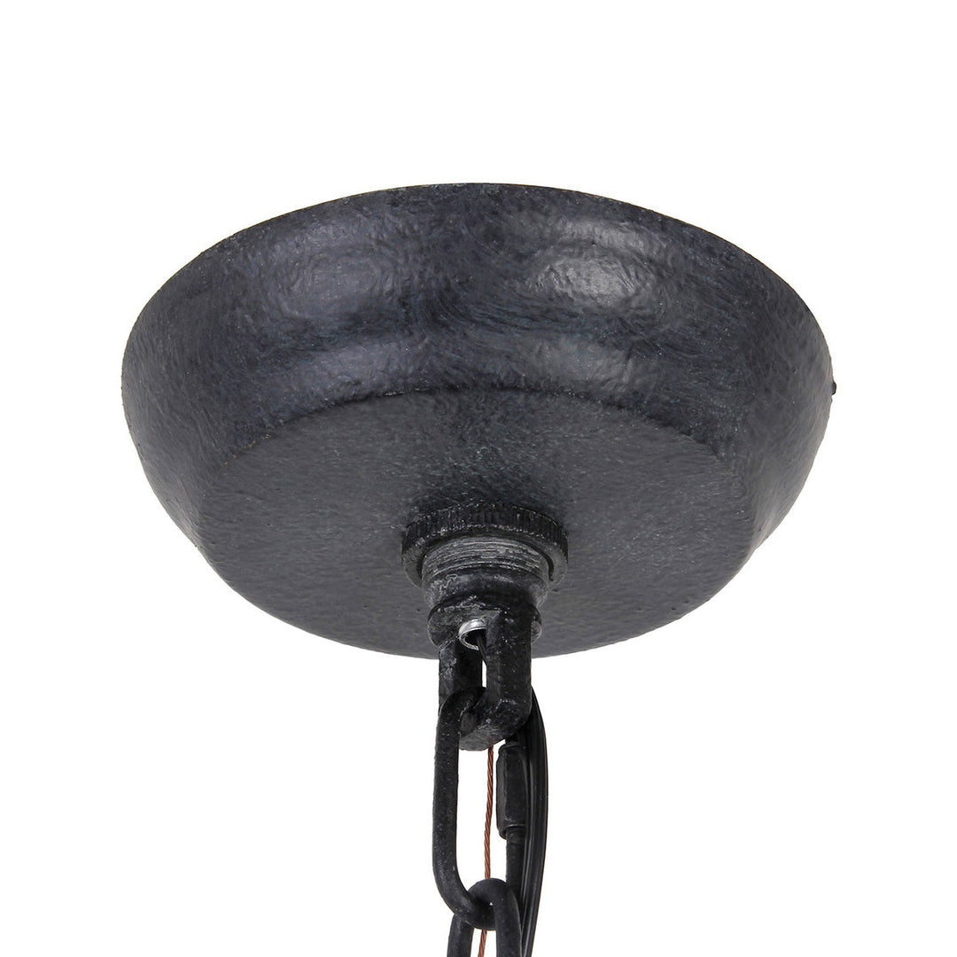 Luxe Lampe Pendante en Métal et Bois Industriel Vintage - Neutralighting