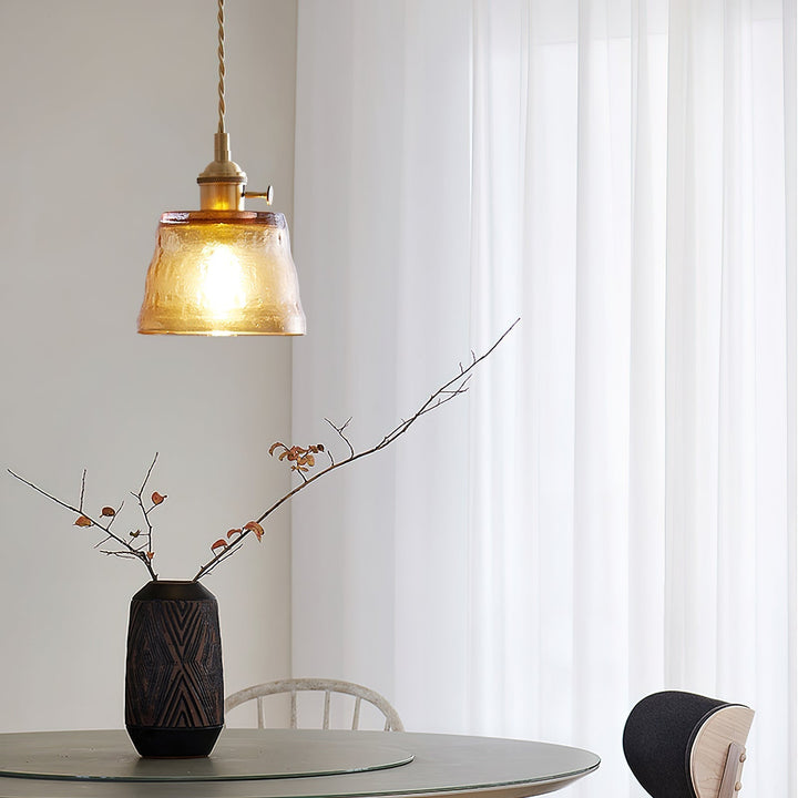 Aura Suspension Vintage Laiton Verre - Neutralighting