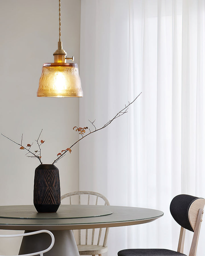 Aura Suspension Vintage Laiton Verre - Neutralighting