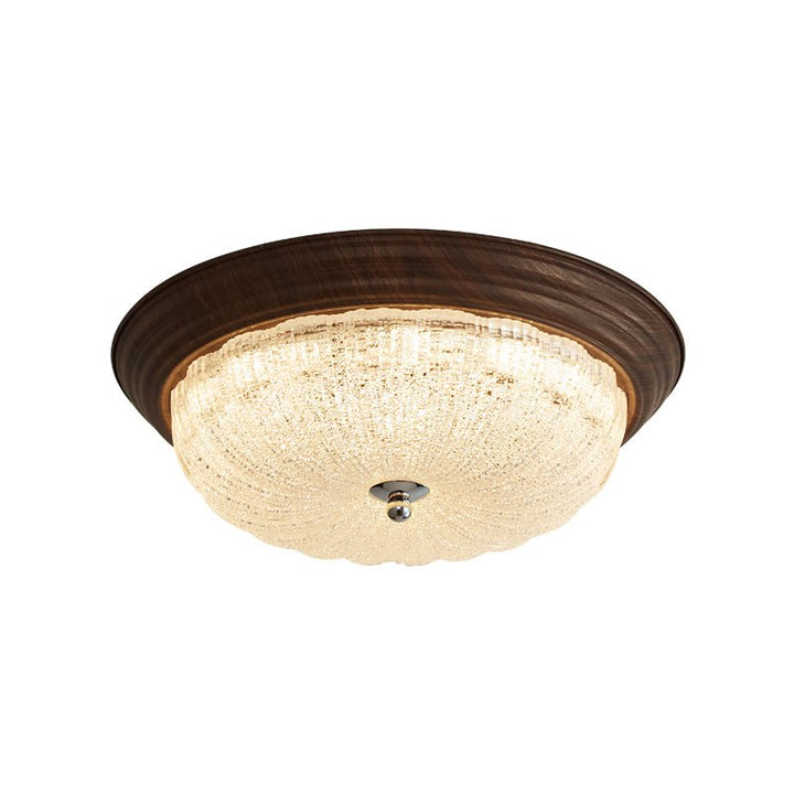 Esorila Lampe Plafonnier en Verre et Noyer Premium - Neutralighting