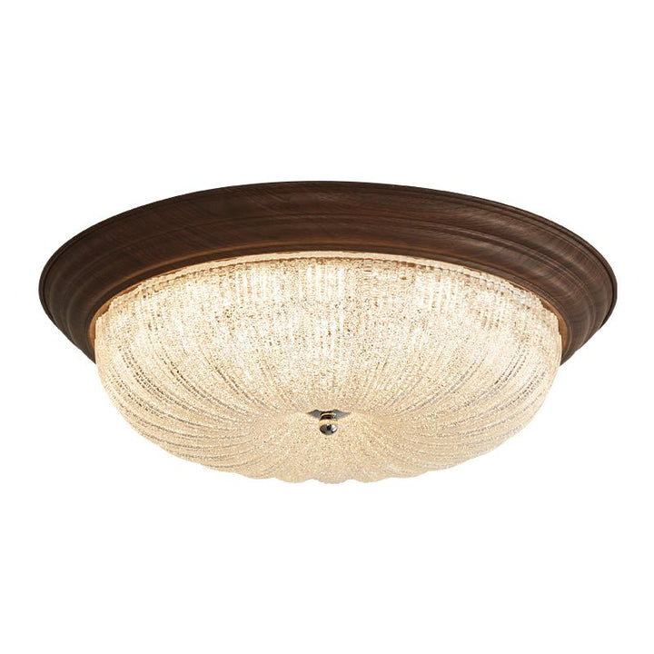 Esorila Lampe Plafonnier en Verre et Noyer Premium - Neutralighting