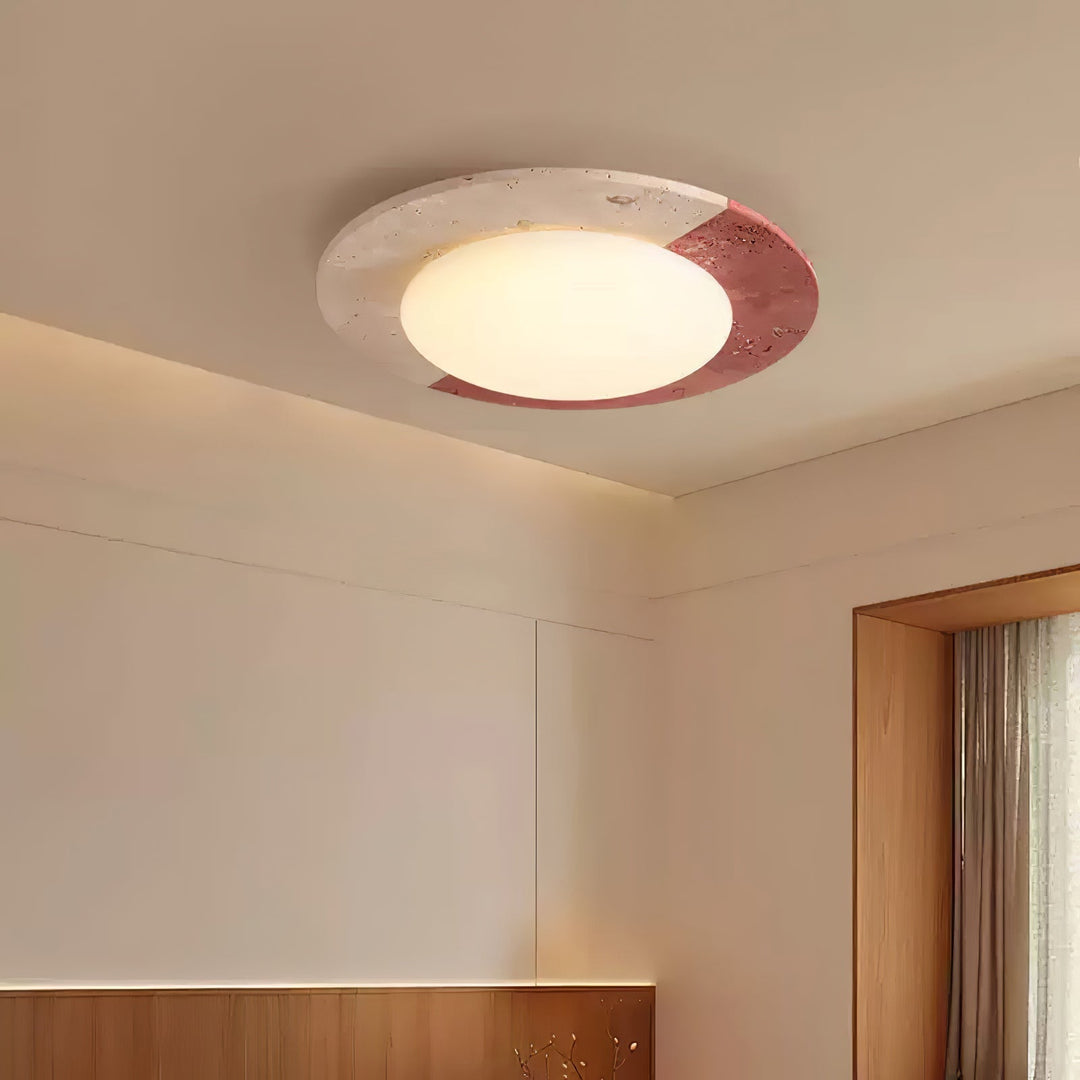 Zeraeos Plafonnier Minimaliste en Travertin - Neutralighting