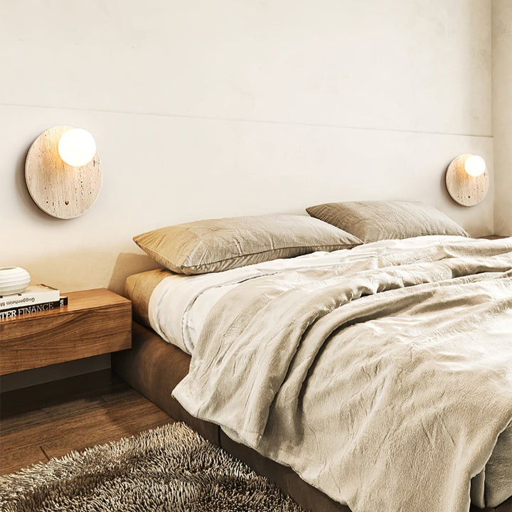 Syloryra Applique Murale Minimaliste en Travertin - Neutralighting
