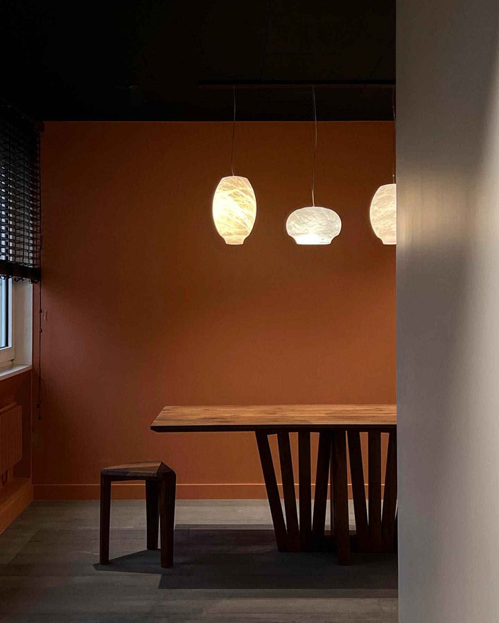 Miroir Lampe Pendante en Albâtre et Métal Minimaliste Moderne - Neutralighting
