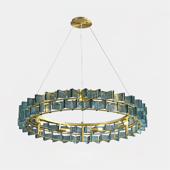 Celvara Lustre Vintage en Verre Doré - Neutralighting