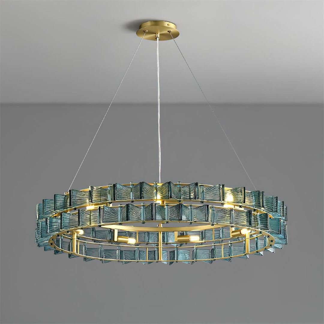 Celvara Lustre Vintage en Verre Doré - Neutralighting
