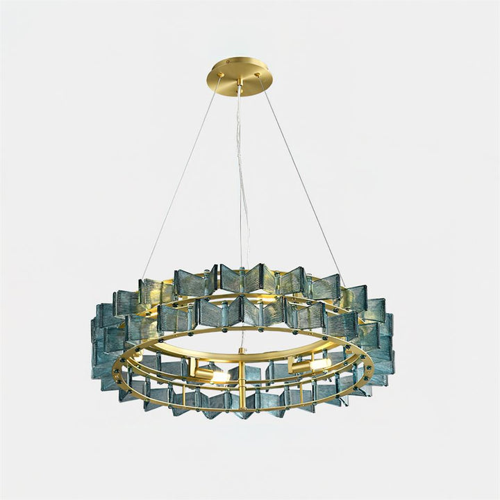 Celvara Lustre Vintage en Verre Doré - Neutralighting