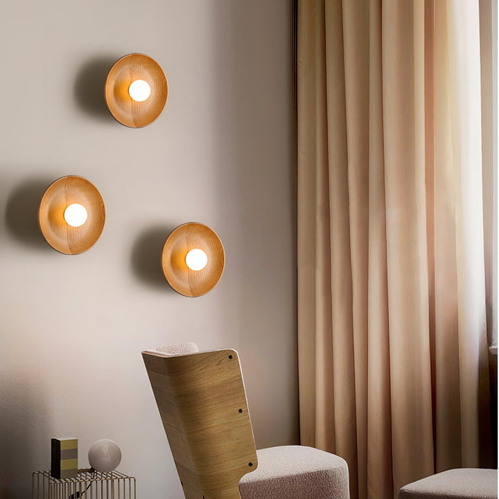 Cumirisra Applique Murale Moderne Minimaliste en Verre et Bois - Neutralighting