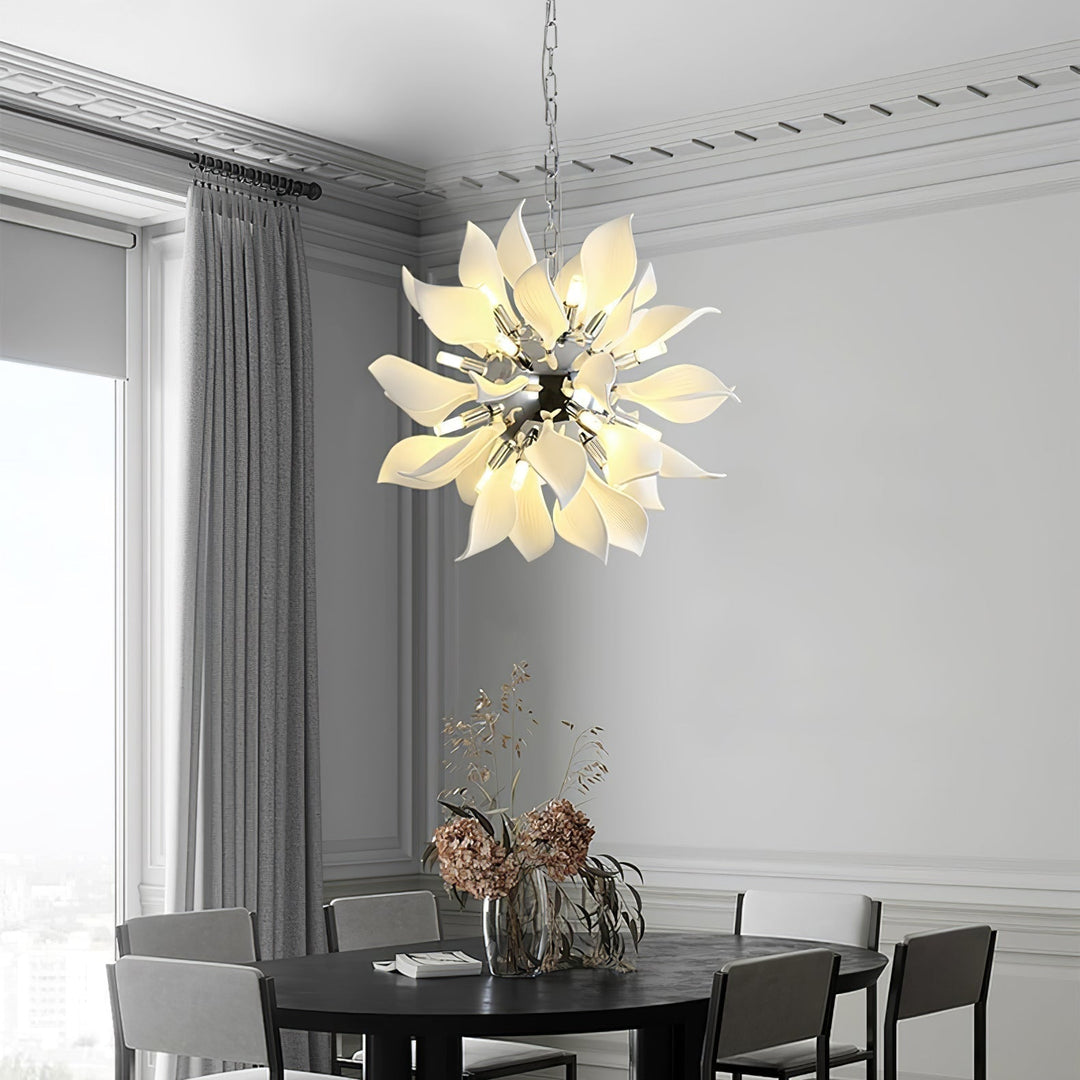 Lustra Suspension Céramique Pétales Épanouis - Neutralighting