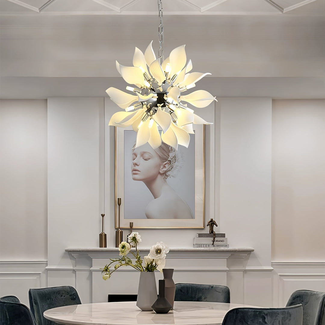 Lustra Suspension Céramique Pétales Épanouis - Neutralighting