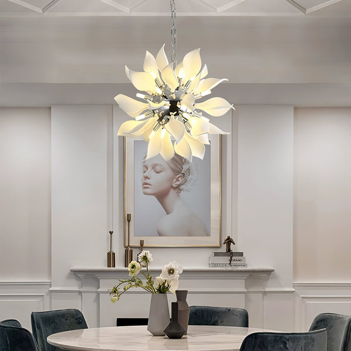 Lustra Suspension Céramique Pétales Épanouis - Neutralighting