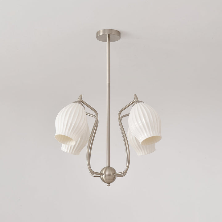 Lustra Chandelier en Céramique Canneleur Sculptural en Verre Élégant - Neutralighting