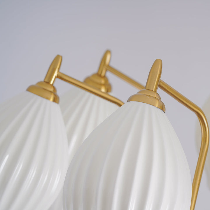 Lustra Chandelier en Céramique Canneleur Sculptural en Verre Élégant - Neutralighting