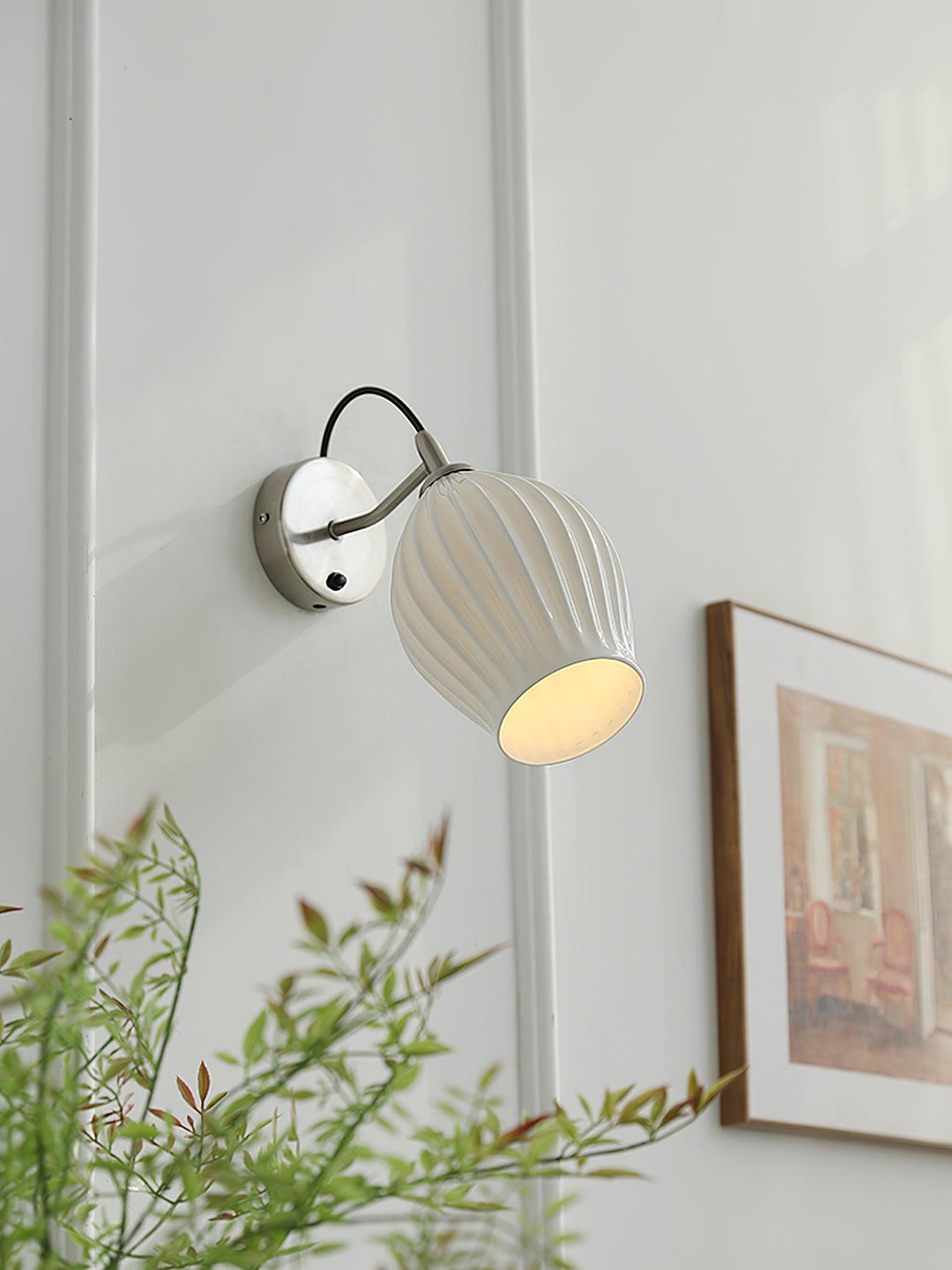 Zotalisra Moderne Minimaliste Côtes Céramique Applique Lumière - Neutralighting