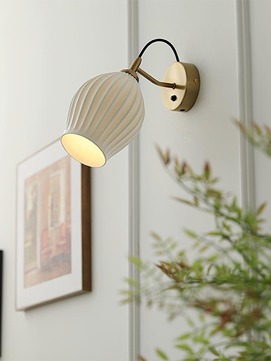 Zotalisra Moderne Minimaliste Côtes Céramique Applique Lumière - Neutralighting
