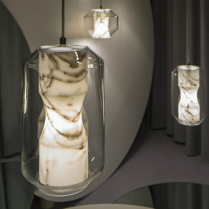 Allirila Lampe à Suspension Moderne Et Minimaliste En Verre Albâtre - Neutralighting