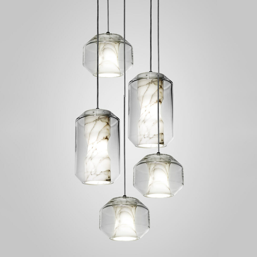 Allirila Lampe à Suspension Moderne Et Minimaliste En Verre Albâtre - Neutralighting