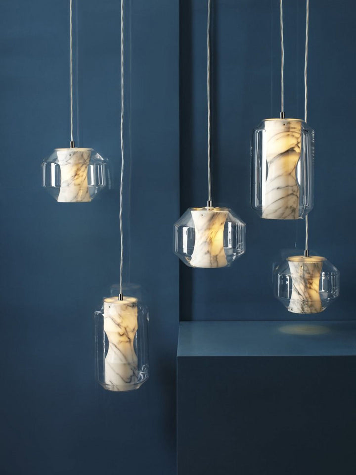 Allirila Lampe à Suspension Moderne Et Minimaliste En Verre Albâtre - Neutralighting