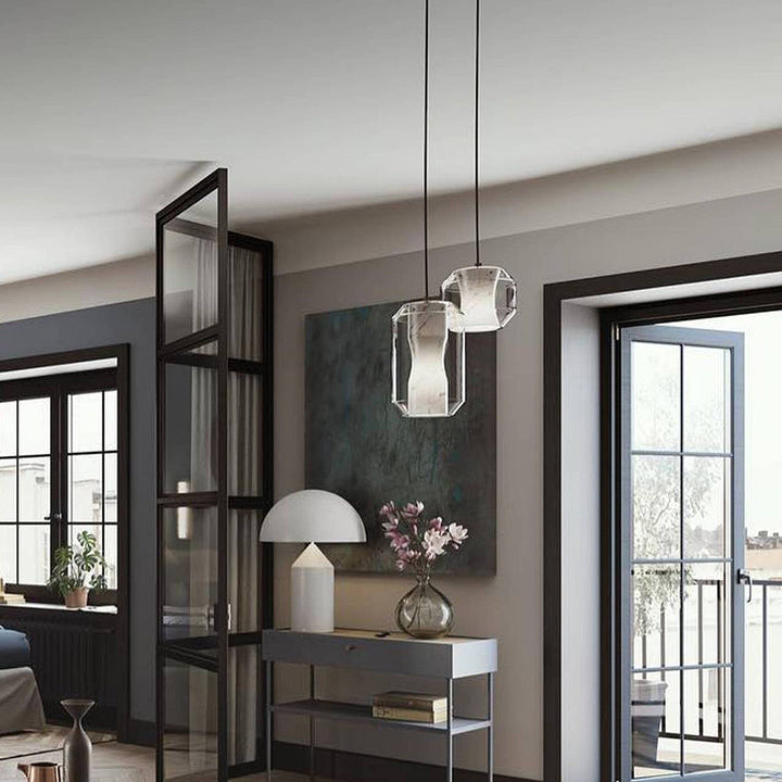 Allirila Lampe à Suspension Moderne Et Minimaliste En Verre Albâtre - Neutralighting