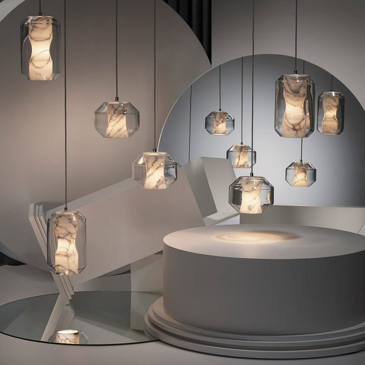 Allirila Lampe à Suspension Moderne Et Minimaliste En Verre Albâtre - Neutralighting