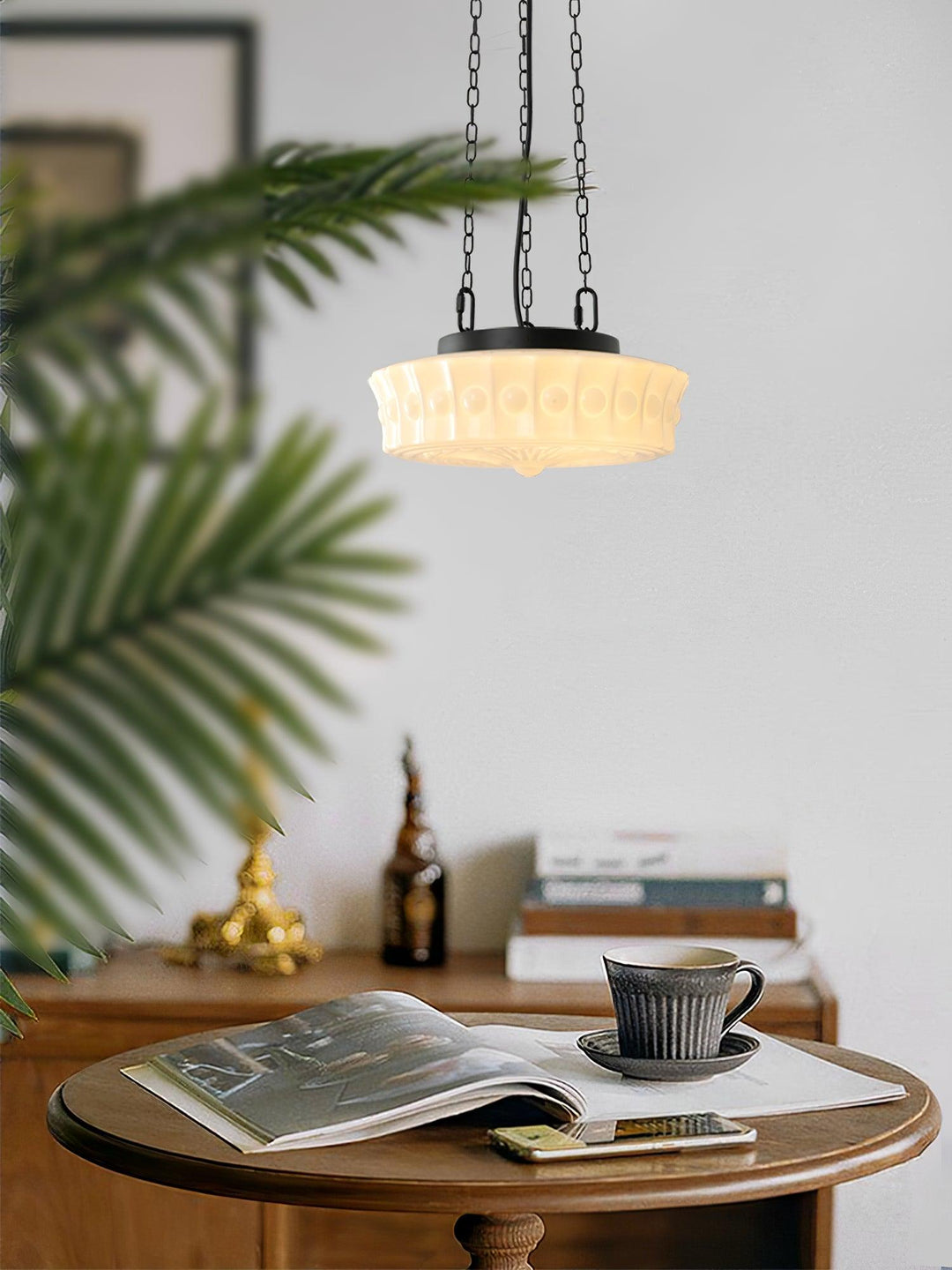 Solara Suspension en Chaîne Verre Blanc - Neutralighting