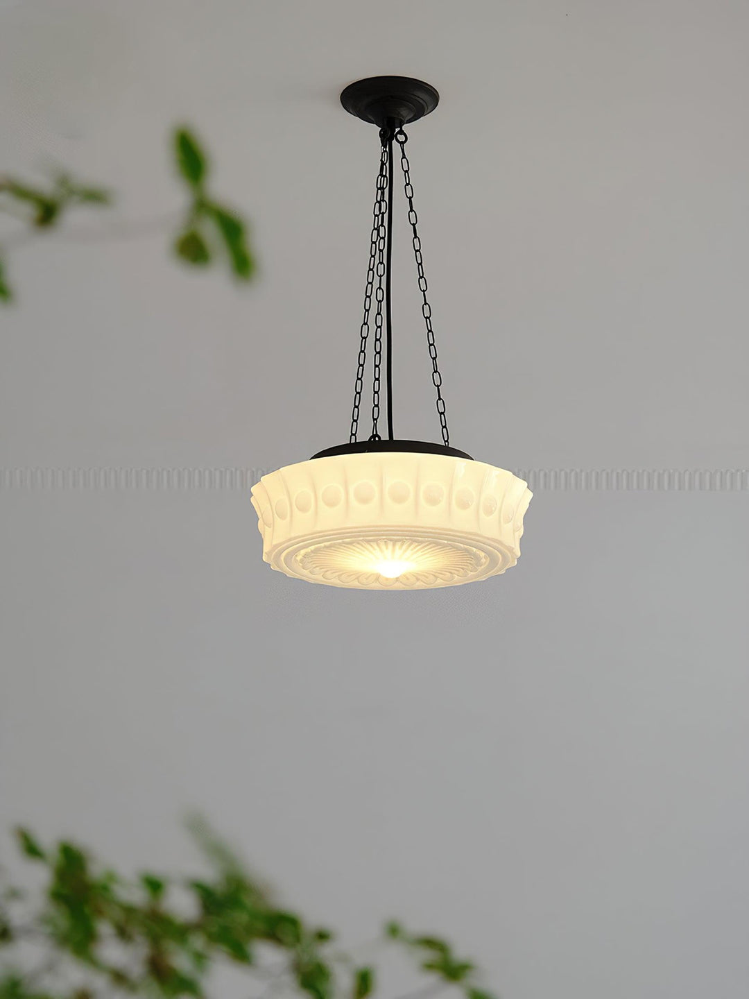 Solara Suspension en Chaîne Verre Blanc - Neutralighting