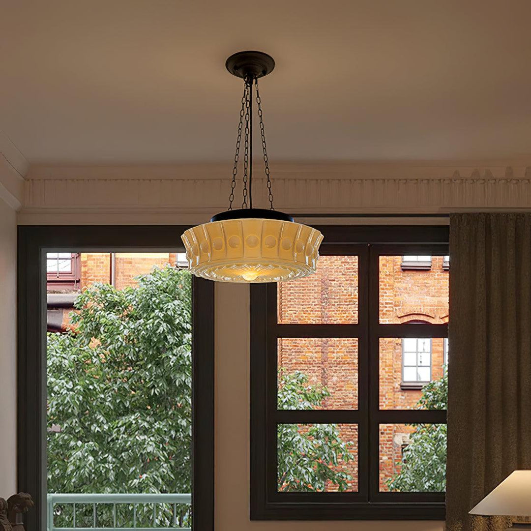 Solara Suspension en Chaîne Verre Blanc - Neutralighting