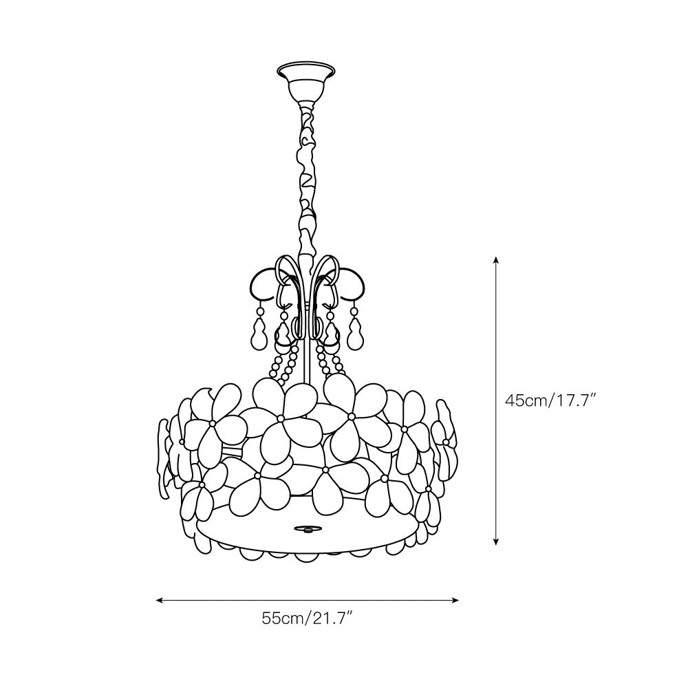 Kite Chandelier en Métal Verre Postmoderne Luxueux d&